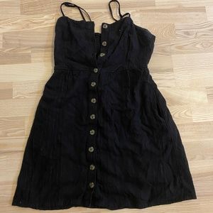 Black button down dress